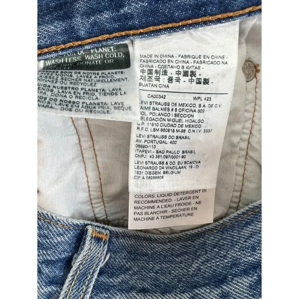 Levi's Premium Blue Medium Wash Cotton Raw Hem Women's Denim Jeans Size 30